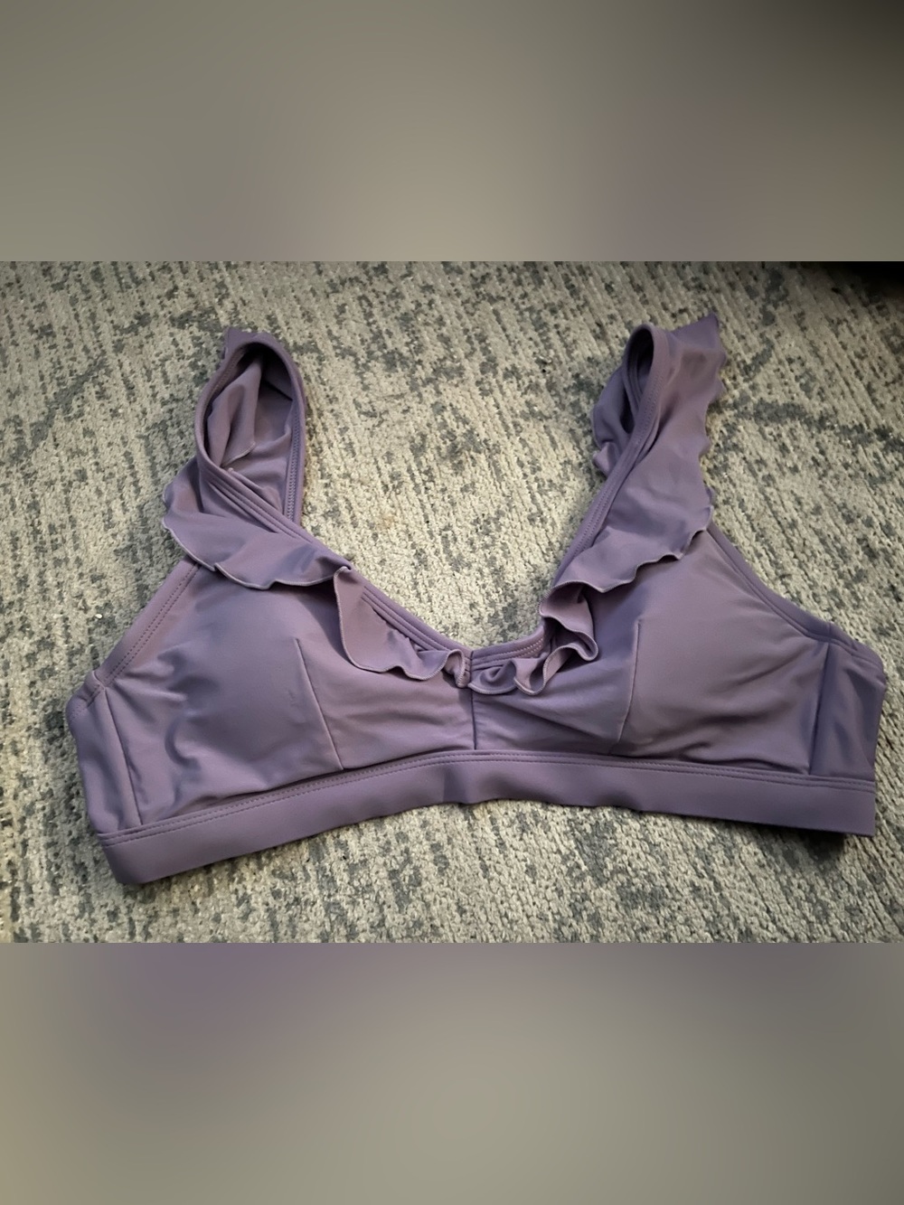 NWT Time and Tru Lavender Ruffle Bikini Top
